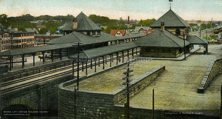 Postcard: Railroad Station, New York, New Haven & Hartford Railroad Co., Brockton, Massachusetts
